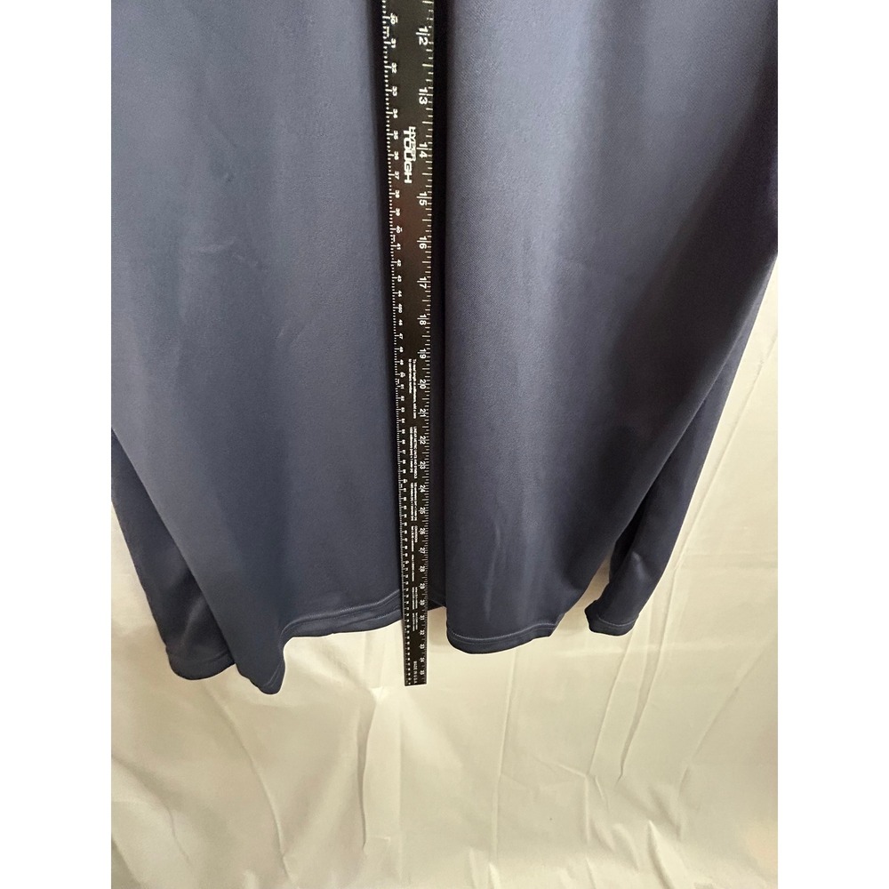 Nike Dri-FIT Womens Large Quarter Zip Pullover Navy Blue Neon Pink Trim Active - Picture 5 of 9